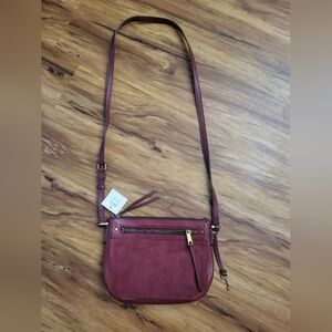 Fossil Farrah Crossbody Bag, Purse, Red Velvet, New With Tags, Retails For $150